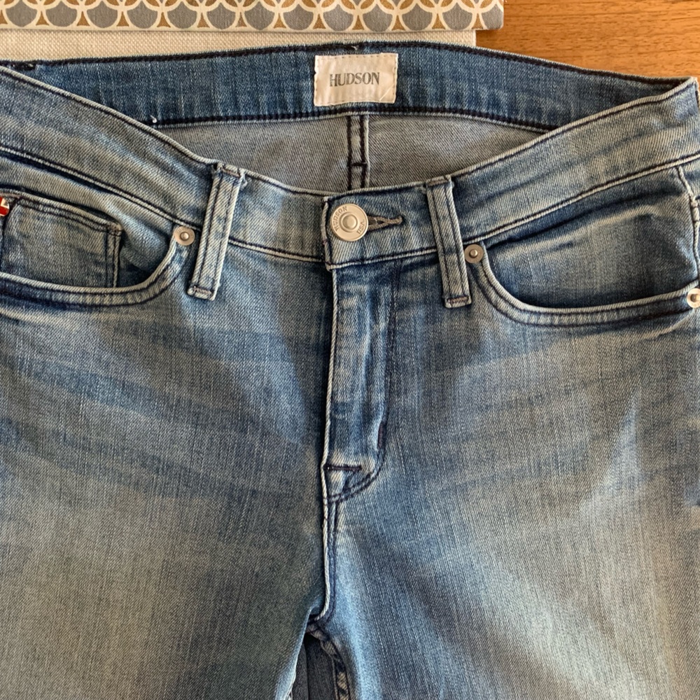 Light/medium wash Hudson skinny jeans